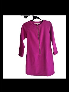 RACHEL Rachel Roy Magenta Zip-Front Midi Dress Womens Medium